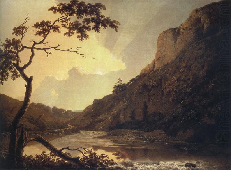 Joseph wright of derby Matlock Tor by Daylight mid china oil painting image